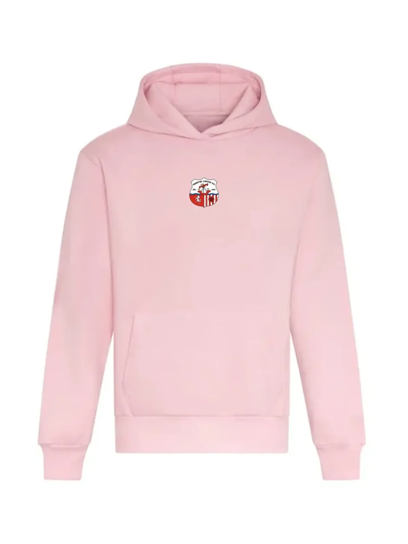 Oversized Heavyweight Baby Pink Hoodie Centre Badge