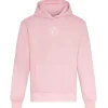 Oversized Heavyweight Baby Pink Hoodie Plain Logo Centre Badge