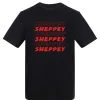 Sheppey Black T-Shirt Red Print