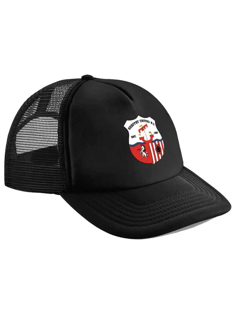 Sheppey United Black Snapback Trucker Cap